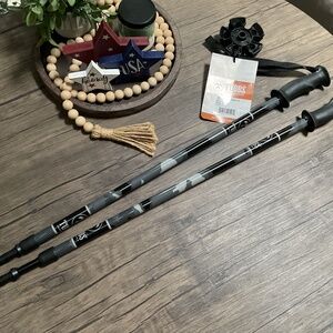 TUBBS ADJUSTABLE TRAIL WALKING POLES GREY NEW
